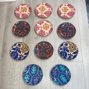 Set of 11 Tracy Reese Salad Desert Plates Dishes